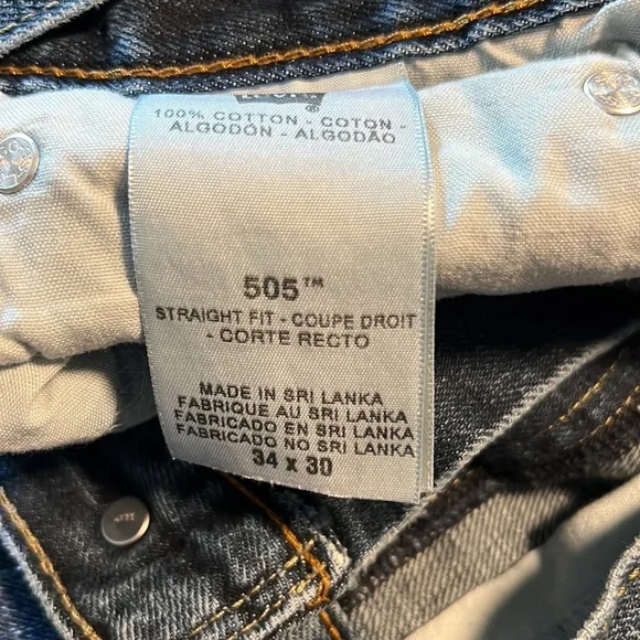 Men’s 505 Straight Fit Levi’s 34×30 - Picture 7 of 7